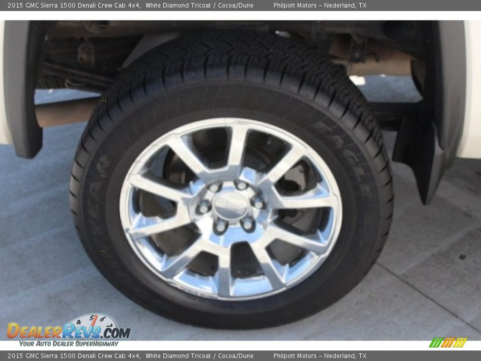 2015 GMC Sierra 1500 Denali Crew Cab 4x4 White Diamond Tricoat / Cocoa/Dune Photo #9