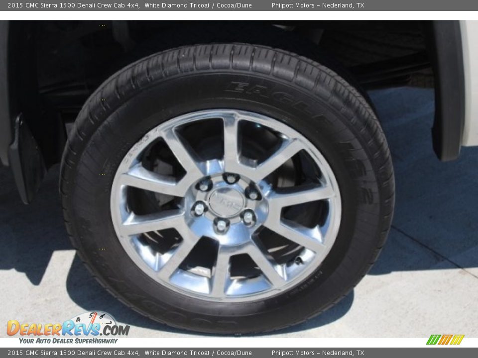 2015 GMC Sierra 1500 Denali Crew Cab 4x4 White Diamond Tricoat / Cocoa/Dune Photo #10