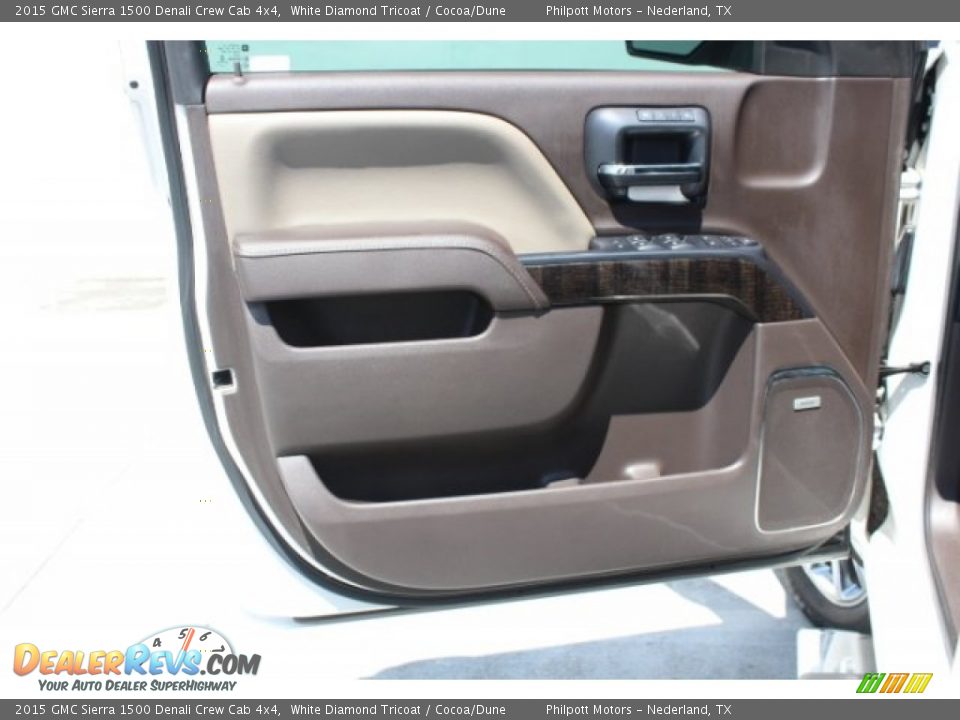 2015 GMC Sierra 1500 Denali Crew Cab 4x4 White Diamond Tricoat / Cocoa/Dune Photo #11