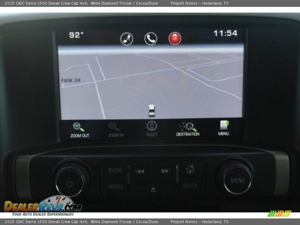 2015 GMC Sierra 1500 Denali Crew Cab 4x4 White Diamond Tricoat / Cocoa/Dune Photo #19