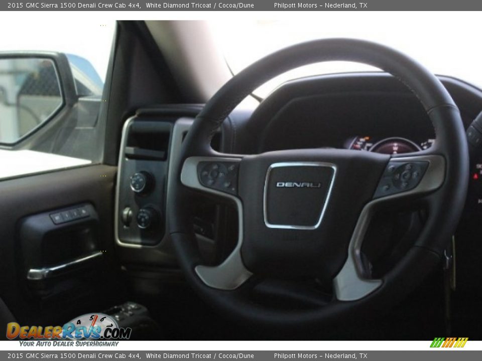 2015 GMC Sierra 1500 Denali Crew Cab 4x4 White Diamond Tricoat / Cocoa/Dune Photo #27