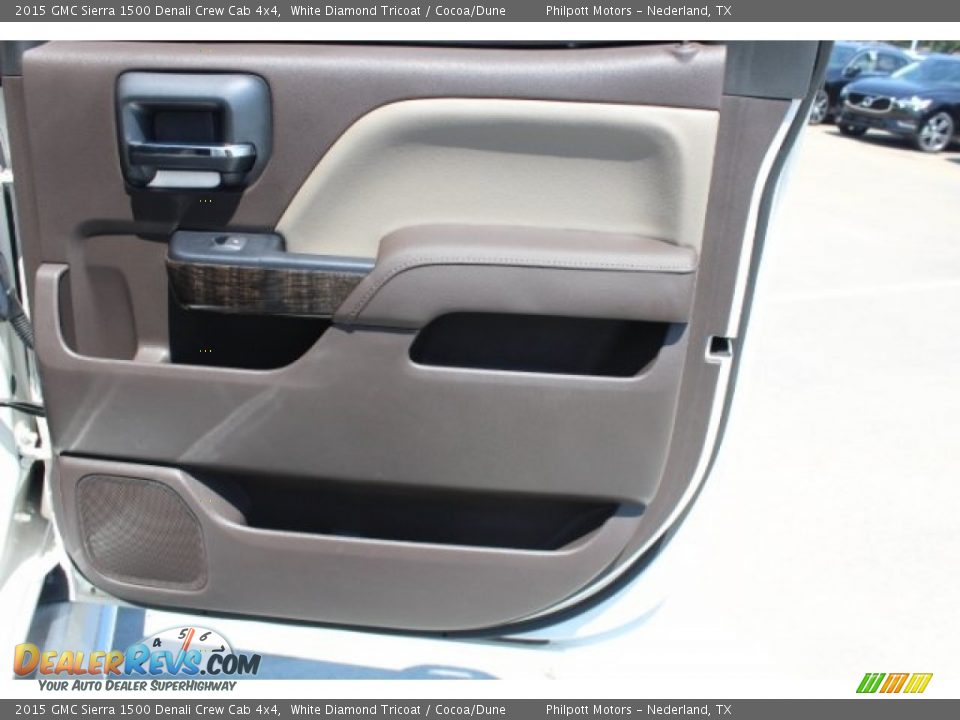 2015 GMC Sierra 1500 Denali Crew Cab 4x4 White Diamond Tricoat / Cocoa/Dune Photo #29
