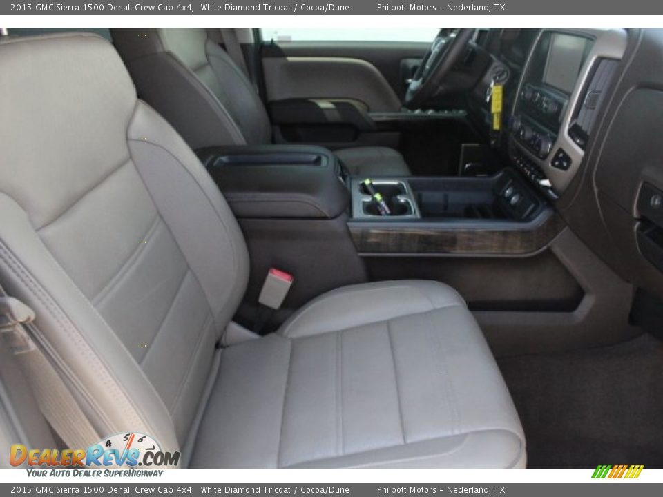 2015 GMC Sierra 1500 Denali Crew Cab 4x4 White Diamond Tricoat / Cocoa/Dune Photo #33