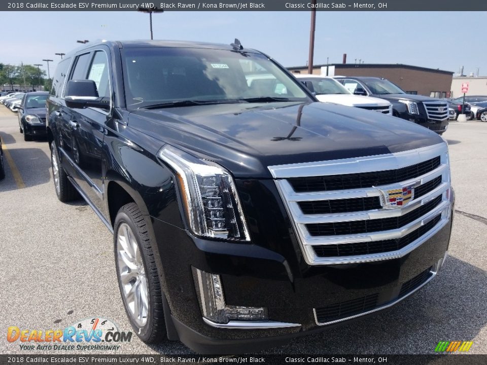 2018 Cadillac Escalade ESV Premium Luxury 4WD Black Raven / Kona Brown/Jet Black Photo #1