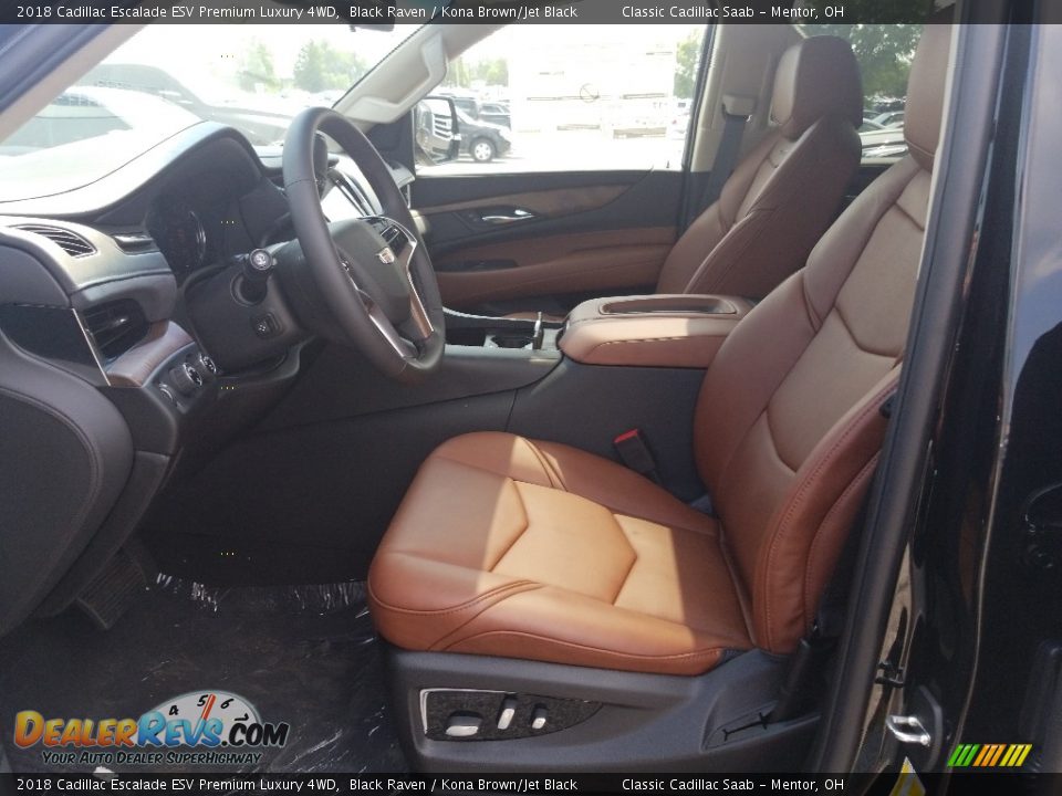 2018 Cadillac Escalade ESV Premium Luxury 4WD Black Raven / Kona Brown/Jet Black Photo #3