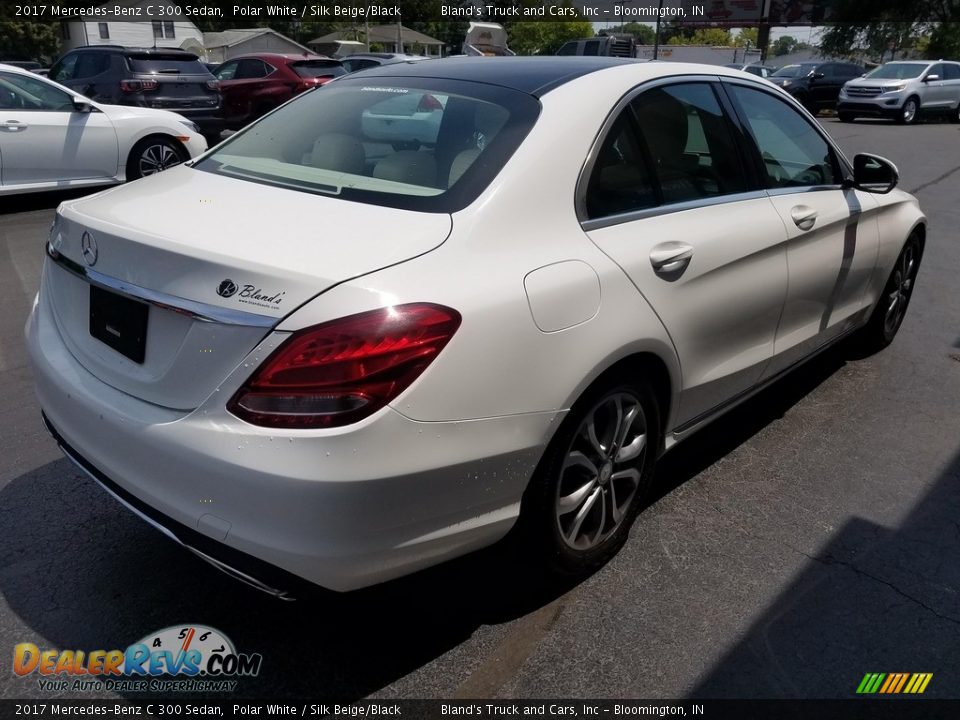 2017 Mercedes-Benz C 300 Sedan Polar White / Silk Beige/Black Photo #4