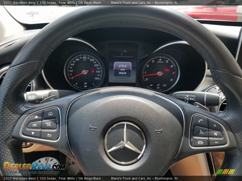 2017 Mercedes-Benz C 300 Sedan Polar White / Silk Beige/Black Photo #14