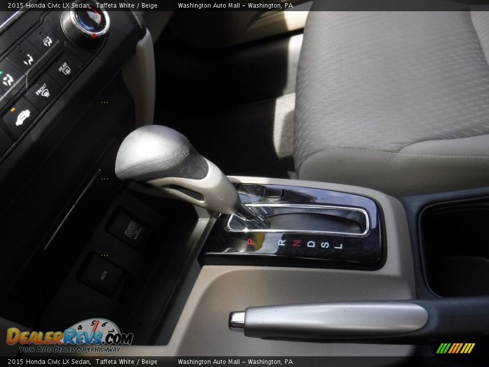 2015 Honda Civic LX Sedan Taffeta White / Beige Photo #16