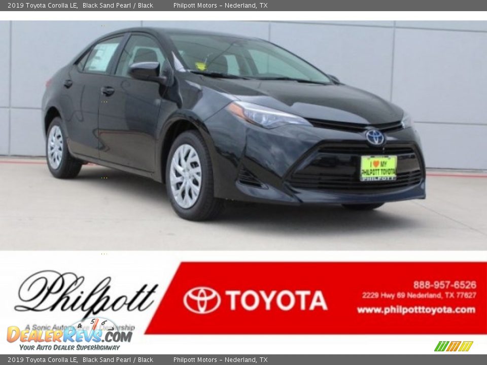2019 Toyota Corolla LE Black Sand Pearl / Black Photo #1