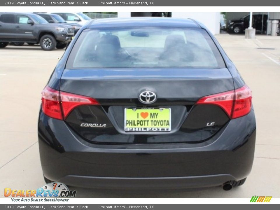 2019 Toyota Corolla LE Black Sand Pearl / Black Photo #7