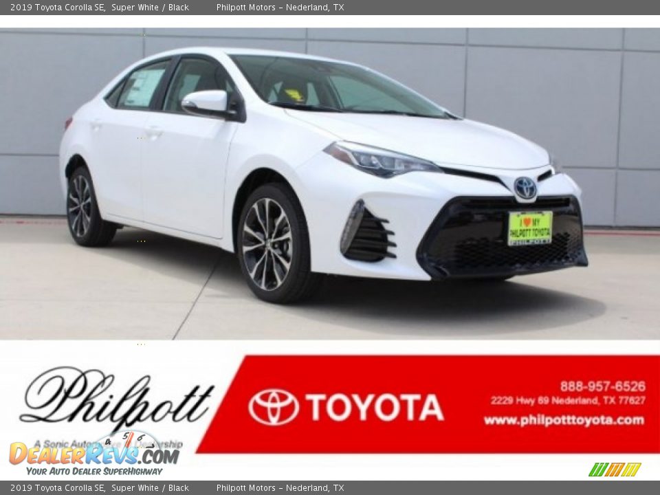 2019 Toyota Corolla SE Super White / Black Photo #1