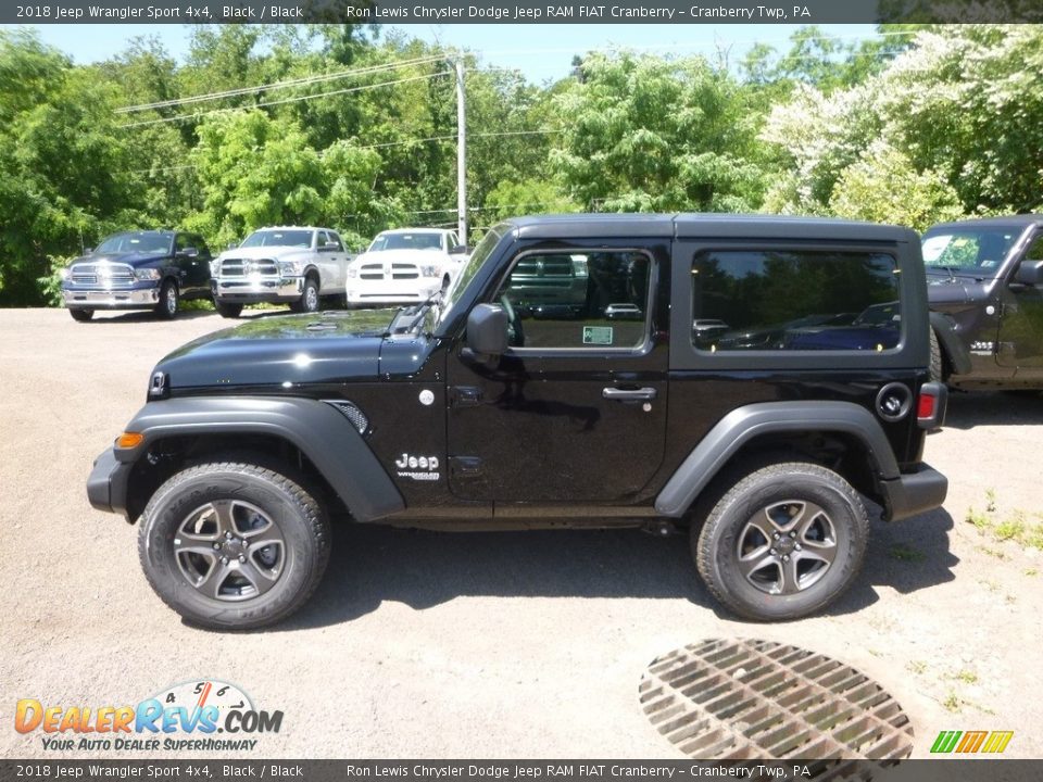 2018 Jeep Wrangler Sport 4x4 Black / Black Photo #2