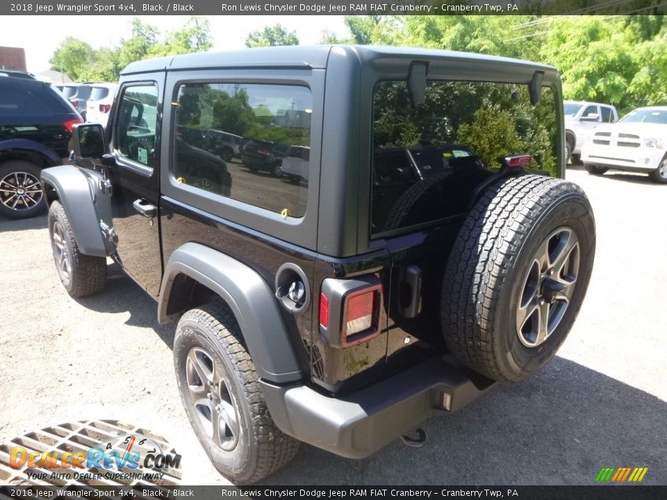 2018 Jeep Wrangler Sport 4x4 Black / Black Photo #3