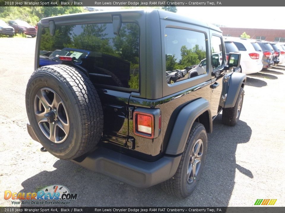 2018 Jeep Wrangler Sport 4x4 Black / Black Photo #5
