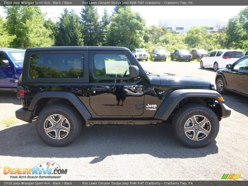 2018 Jeep Wrangler Sport 4x4 Black / Black Photo #6