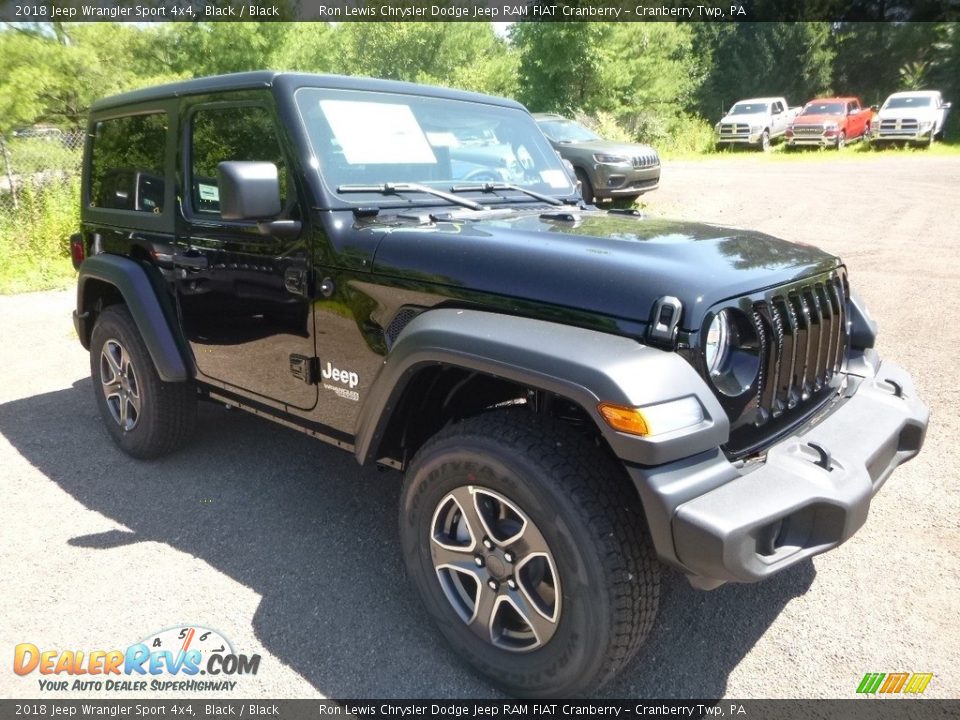 2018 Jeep Wrangler Sport 4x4 Black / Black Photo #7