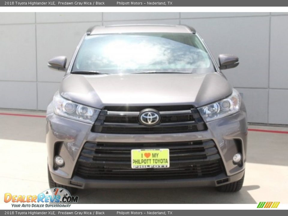 2018 Toyota Highlander XLE Predawn Gray Mica / Black Photo #2