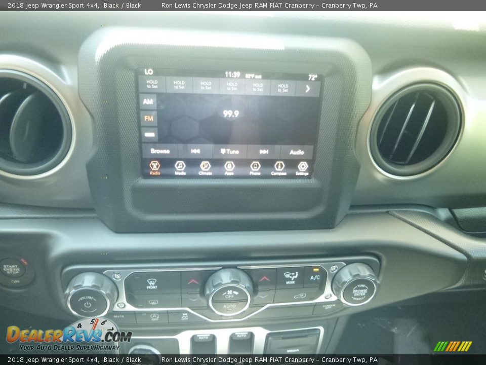 2018 Jeep Wrangler Sport 4x4 Black / Black Photo #16