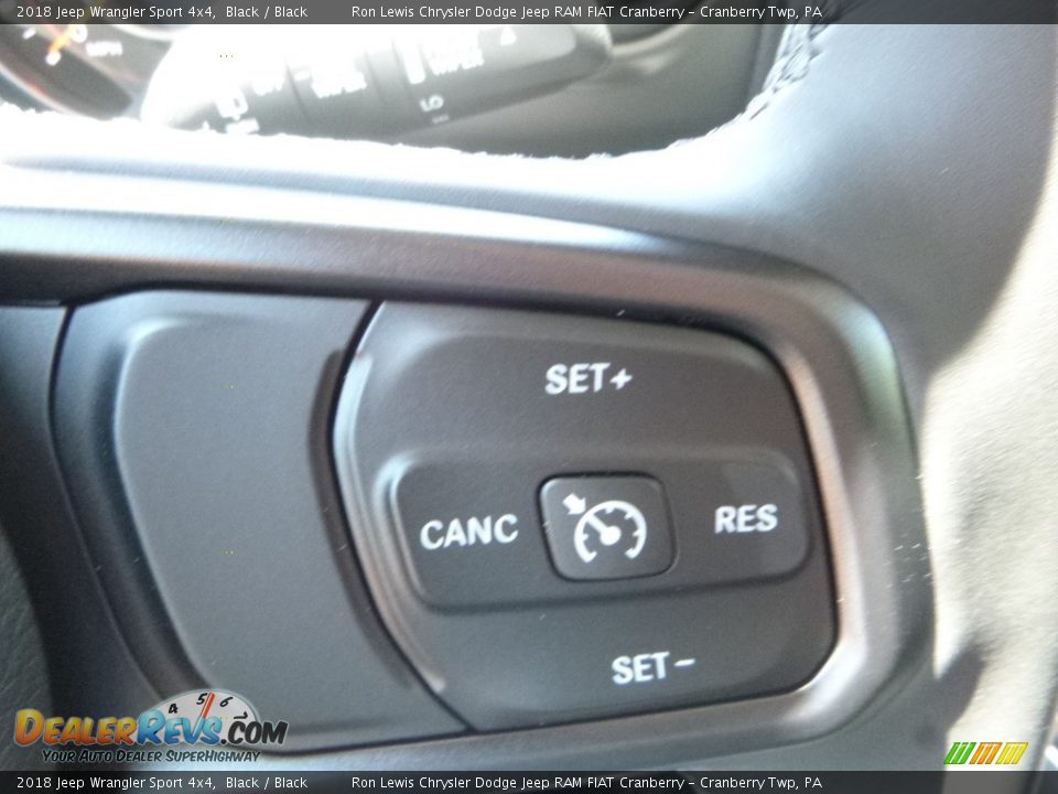 2018 Jeep Wrangler Sport 4x4 Black / Black Photo #18