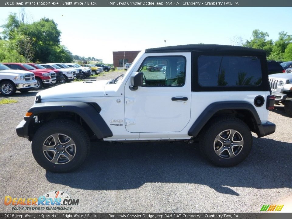 2018 Jeep Wrangler Sport 4x4 Bright White / Black Photo #2