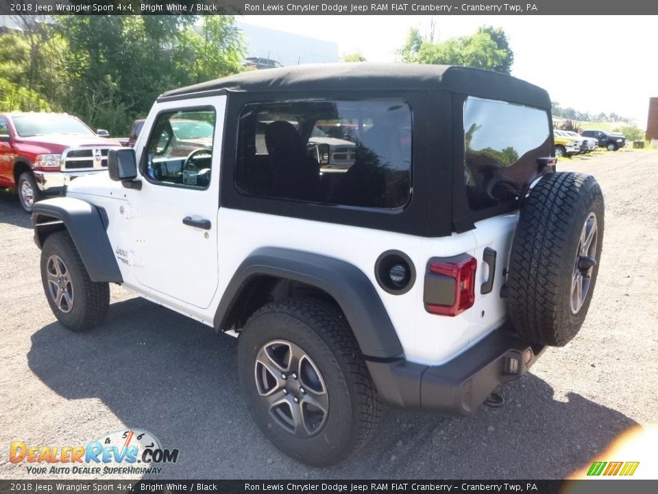 2018 Jeep Wrangler Sport 4x4 Bright White / Black Photo #3