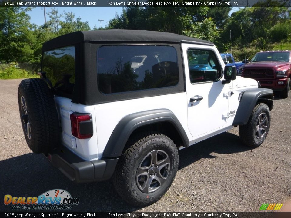2018 Jeep Wrangler Sport 4x4 Bright White / Black Photo #5