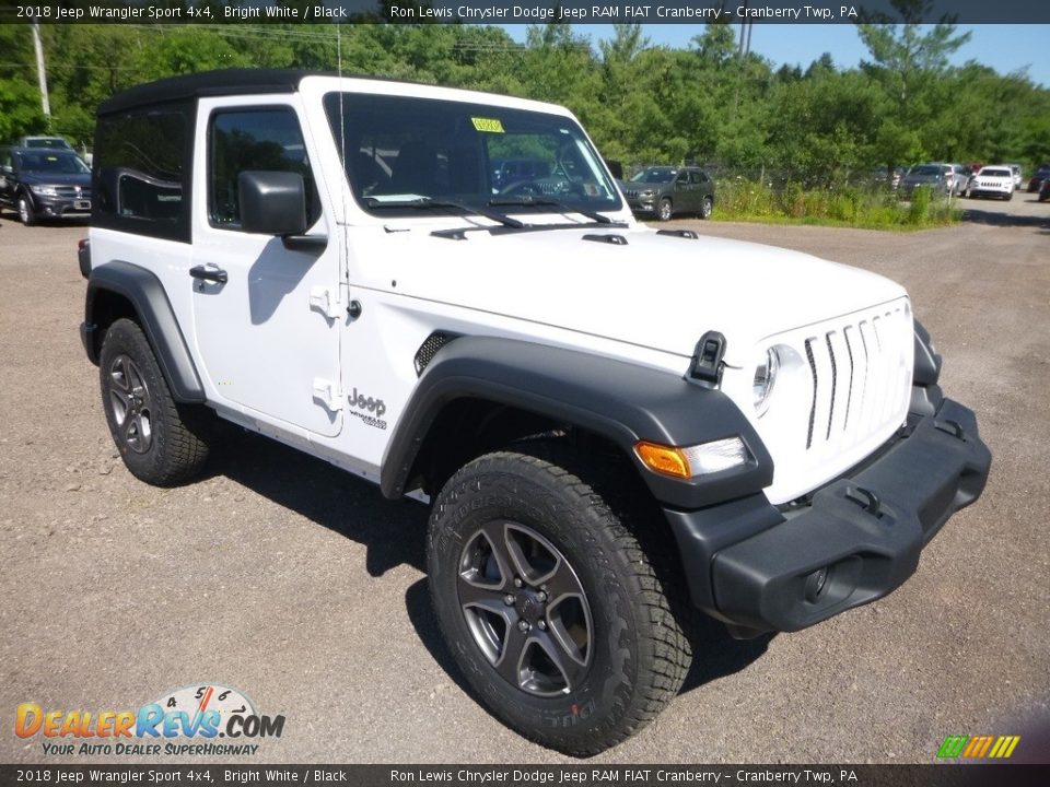 2018 Jeep Wrangler Sport 4x4 Bright White / Black Photo #7