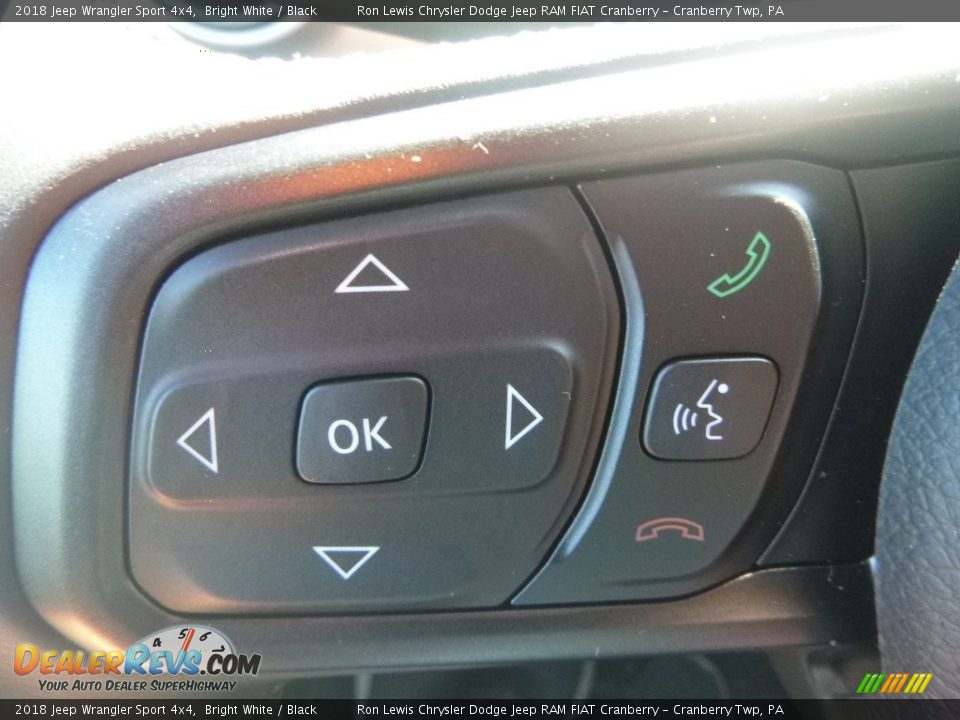 2018 Jeep Wrangler Sport 4x4 Bright White / Black Photo #17
