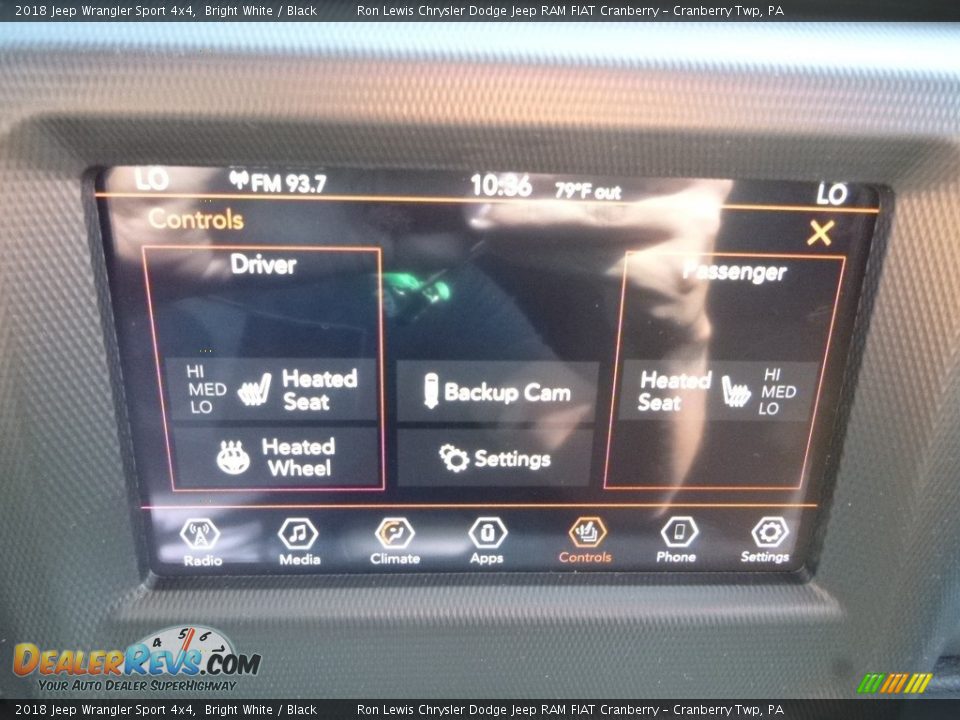 2018 Jeep Wrangler Sport 4x4 Bright White / Black Photo #19