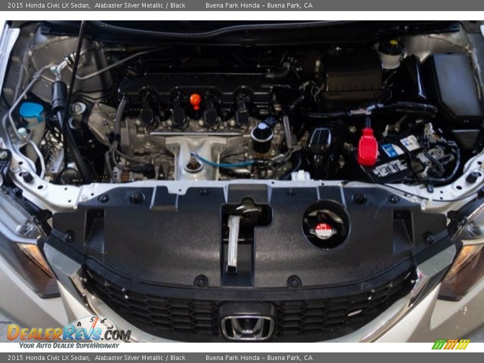 2015 Honda Civic LX Sedan Alabaster Silver Metallic / Black Photo #30
