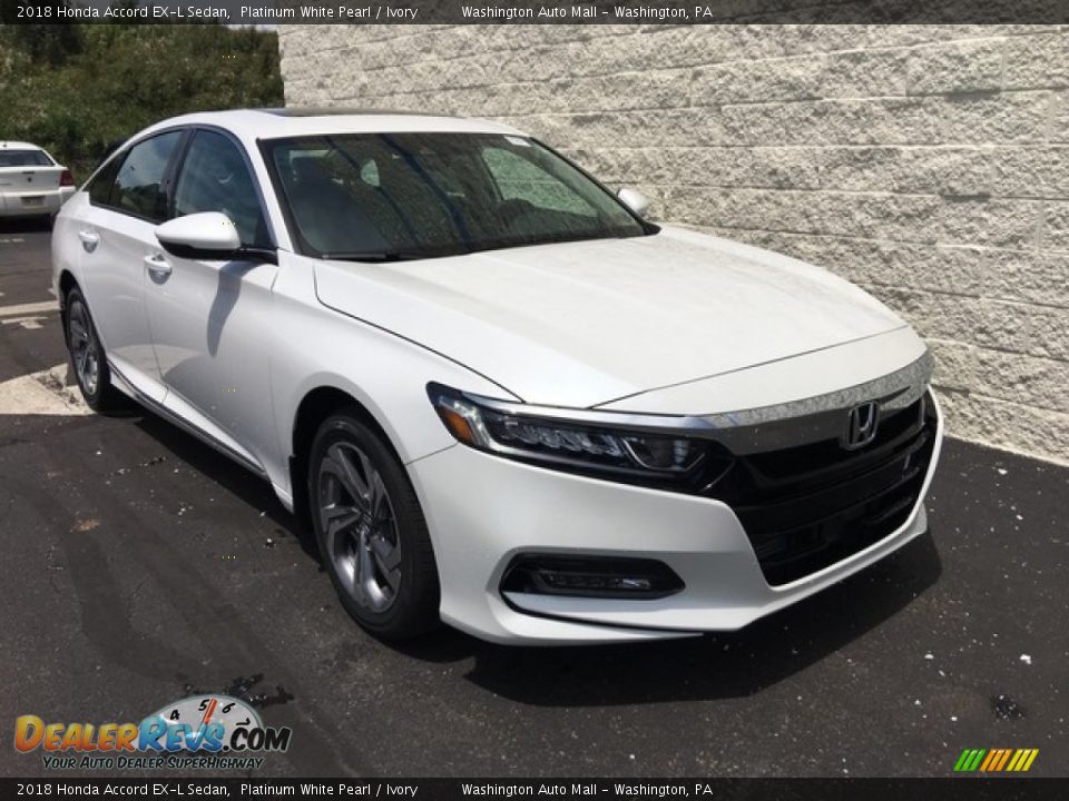 2018 Honda Accord EX-L Sedan Platinum White Pearl / Ivory Photo #1