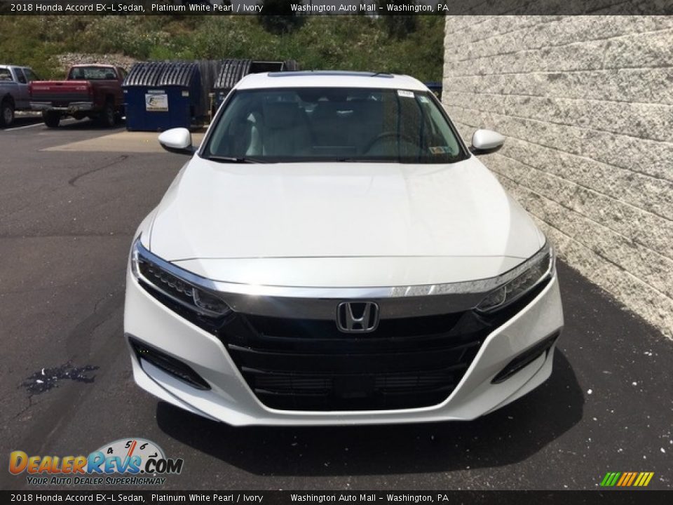 2018 Honda Accord EX-L Sedan Platinum White Pearl / Ivory Photo #2