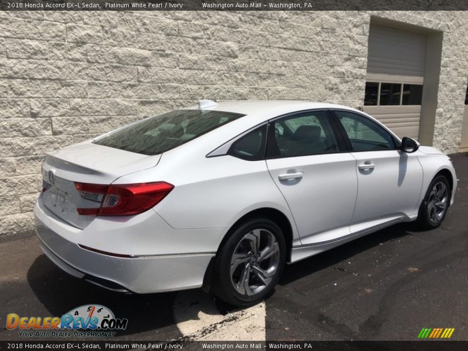 2018 Honda Accord EX-L Sedan Platinum White Pearl / Ivory Photo #4