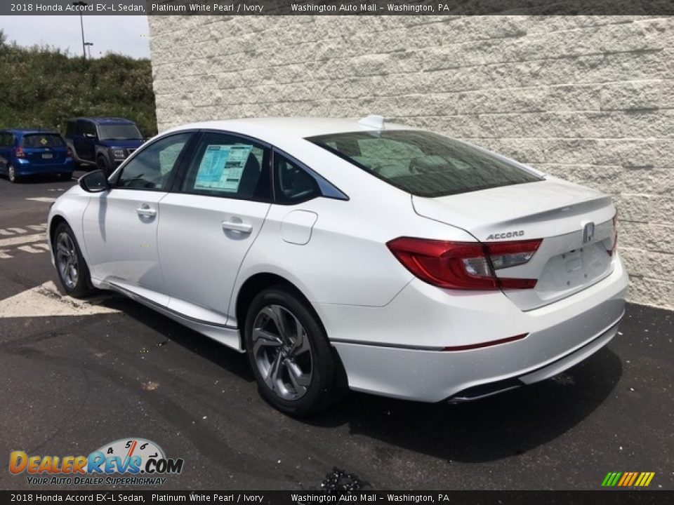 2018 Honda Accord EX-L Sedan Platinum White Pearl / Ivory Photo #6