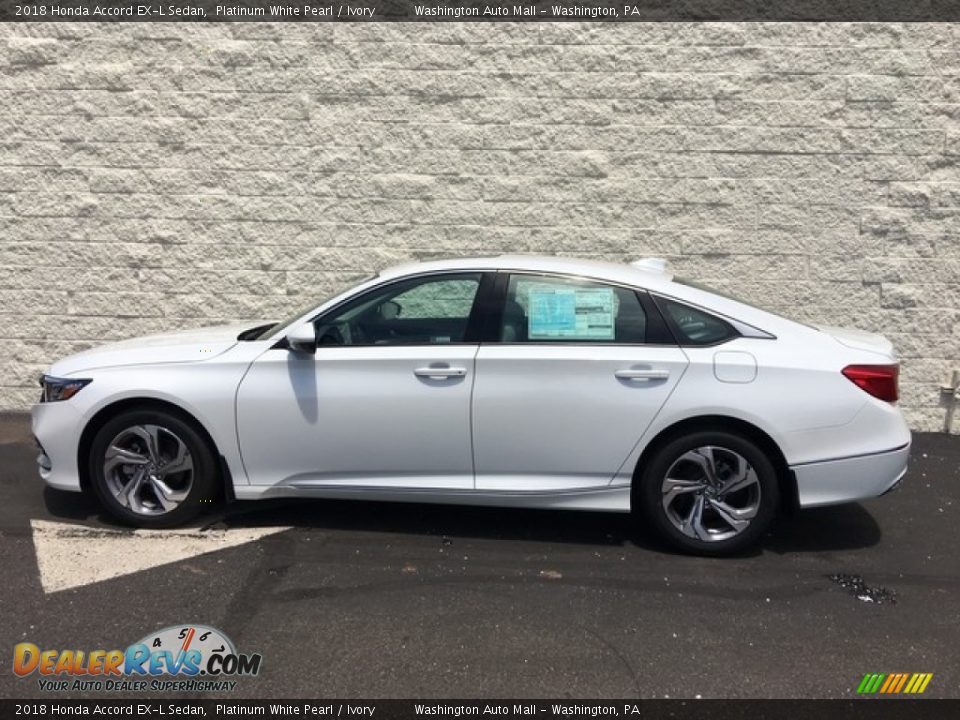 2018 Honda Accord EX-L Sedan Platinum White Pearl / Ivory Photo #7