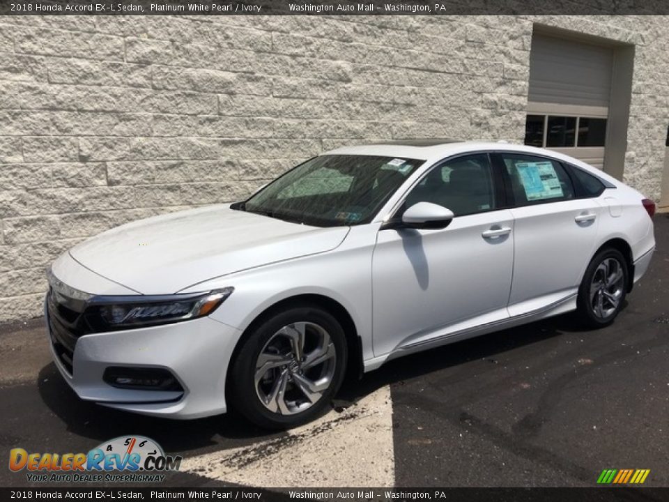 2018 Honda Accord EX-L Sedan Platinum White Pearl / Ivory Photo #8