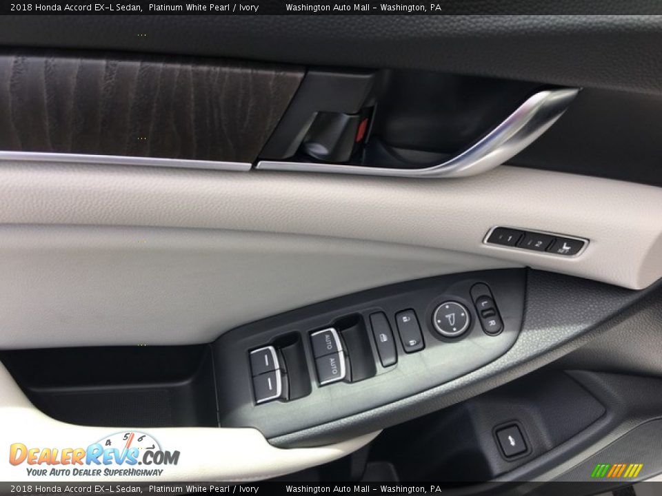 2018 Honda Accord EX-L Sedan Platinum White Pearl / Ivory Photo #11