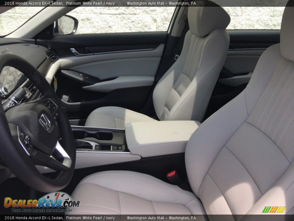 2018 Honda Accord EX-L Sedan Platinum White Pearl / Ivory Photo #12
