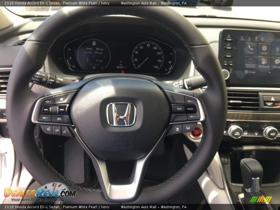 2018 Honda Accord EX-L Sedan Platinum White Pearl / Ivory Photo #14