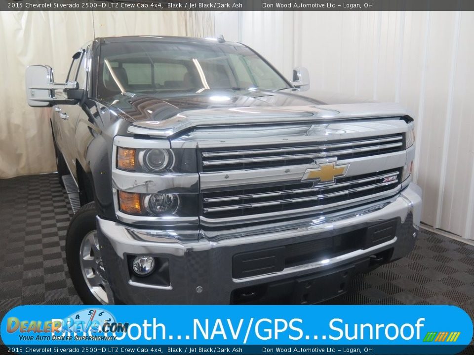 2015 Chevrolet Silverado 2500HD LTZ Crew Cab 4x4 Black / Jet Black/Dark Ash Photo #1