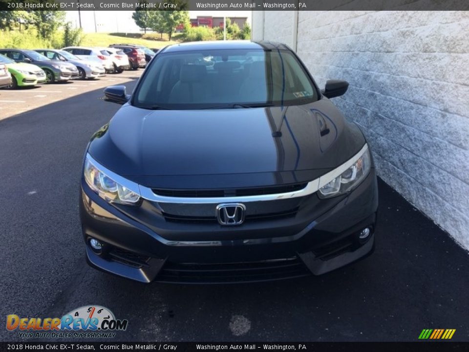 2018 Honda Civic EX-T Sedan Cosmic Blue Metallic / Gray Photo #2