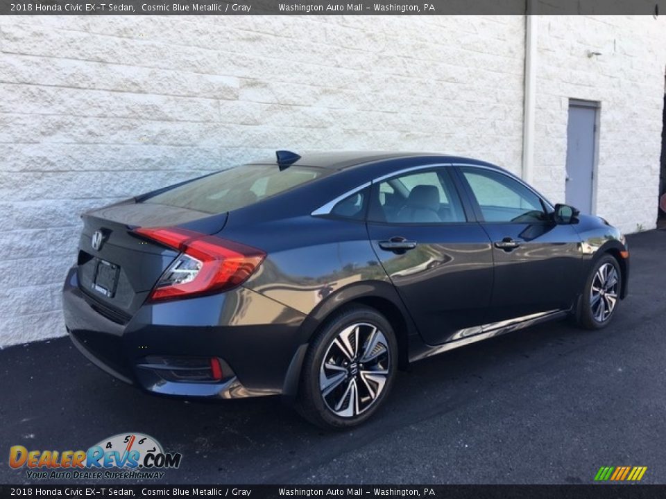 2018 Honda Civic EX-T Sedan Cosmic Blue Metallic / Gray Photo #4
