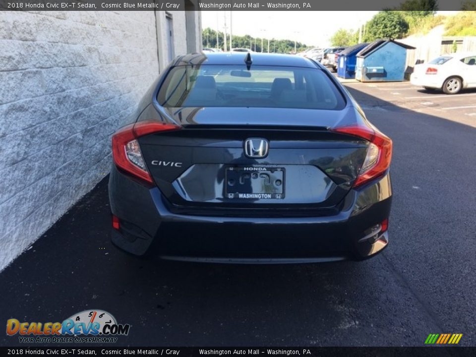 2018 Honda Civic EX-T Sedan Cosmic Blue Metallic / Gray Photo #5