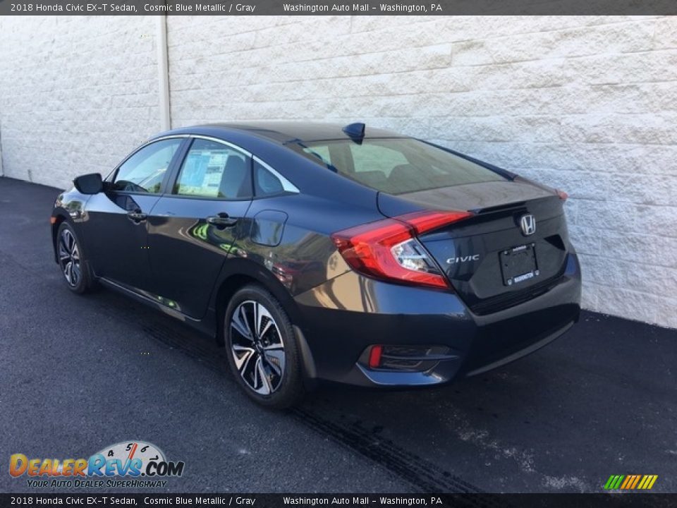 2018 Honda Civic EX-T Sedan Cosmic Blue Metallic / Gray Photo #6