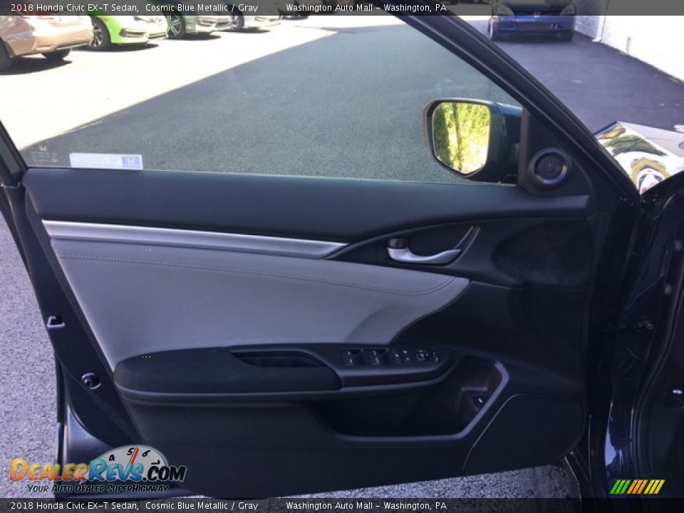 2018 Honda Civic EX-T Sedan Cosmic Blue Metallic / Gray Photo #10
