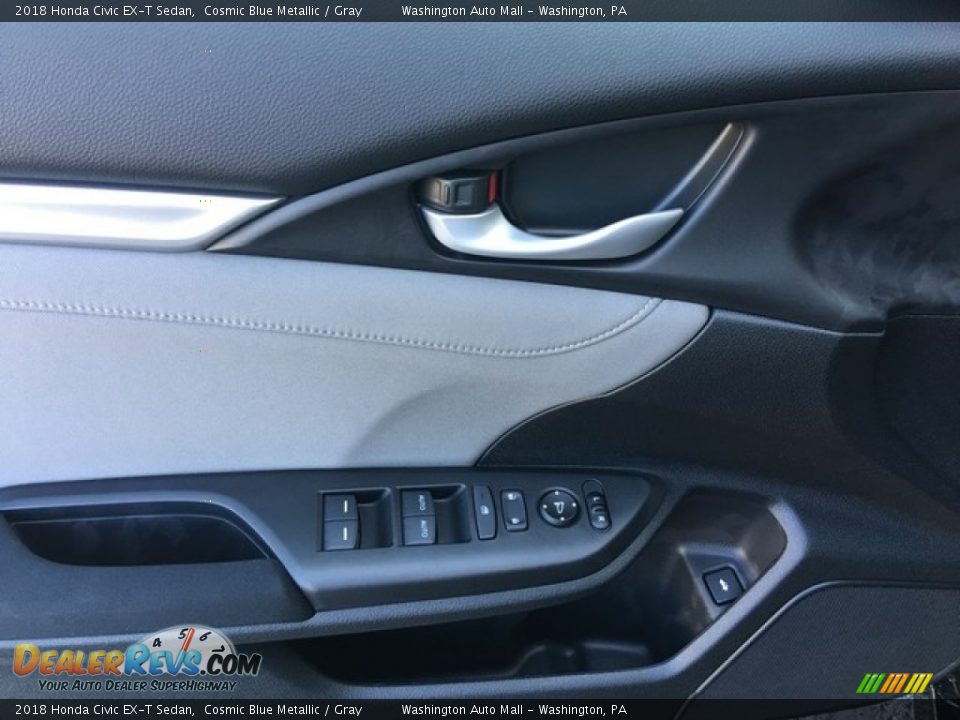 2018 Honda Civic EX-T Sedan Cosmic Blue Metallic / Gray Photo #11