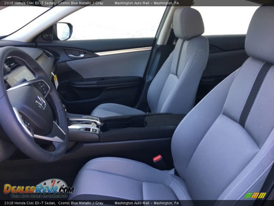 2018 Honda Civic EX-T Sedan Cosmic Blue Metallic / Gray Photo #12