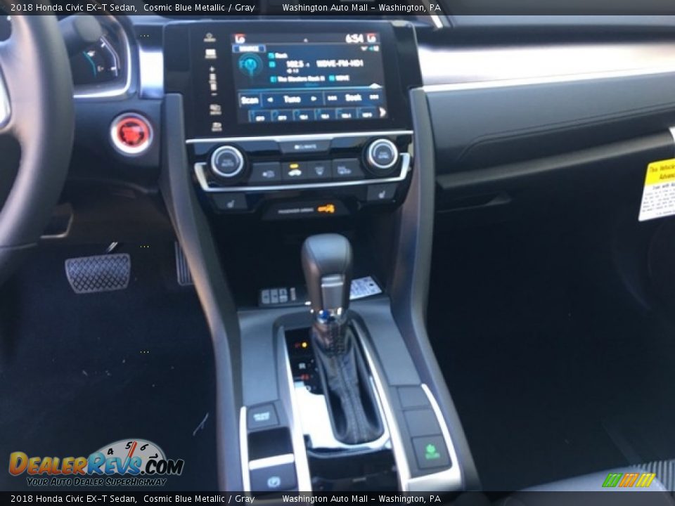 2018 Honda Civic EX-T Sedan Cosmic Blue Metallic / Gray Photo #15