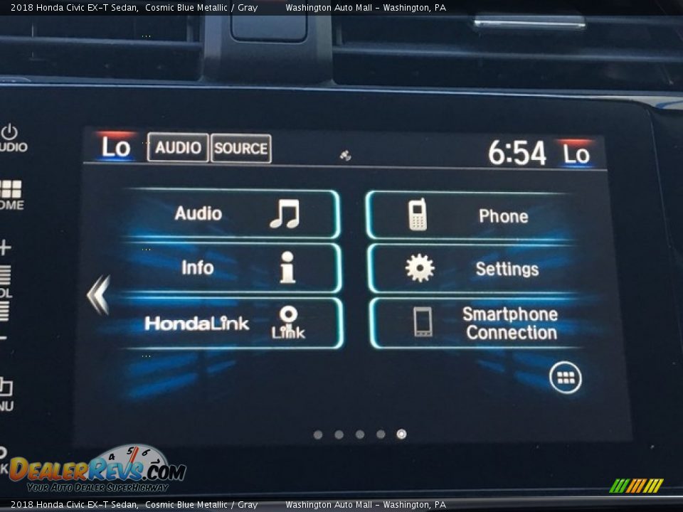 2018 Honda Civic EX-T Sedan Cosmic Blue Metallic / Gray Photo #17