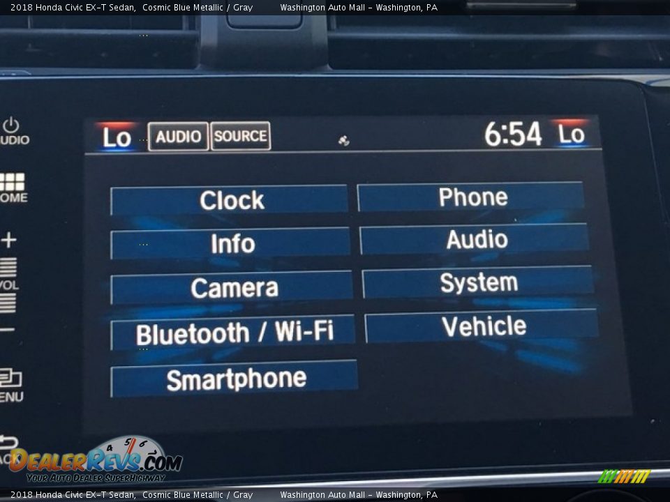 2018 Honda Civic EX-T Sedan Cosmic Blue Metallic / Gray Photo #18